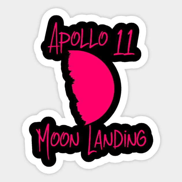 Apollo 11 Moon Landing Fun 1969 50th Anniversary Sticker by at85productions